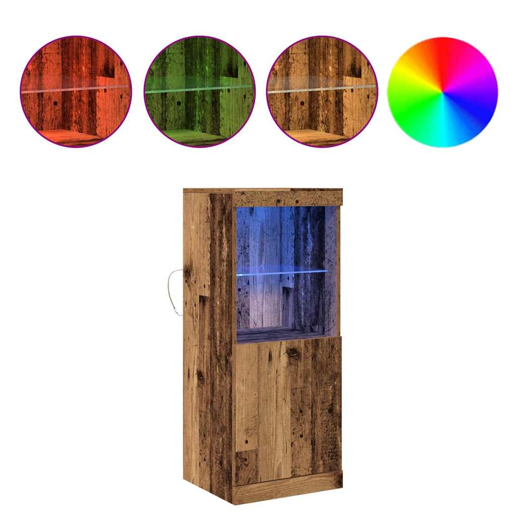 LED Sideboard Oudhout 41 x 37 x 100 cm Bewerkt hout is nu te koop bij PeponiXL, paradijselijk wonen!