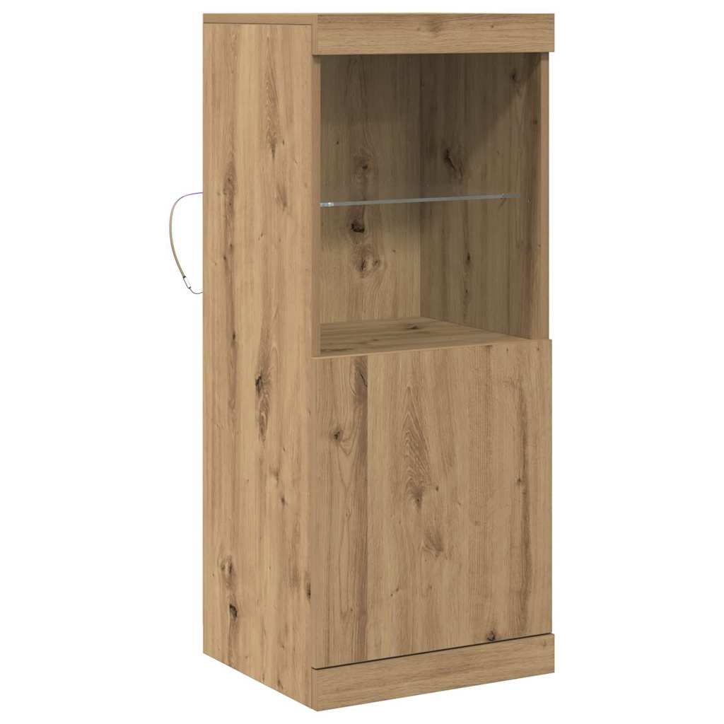 LED Sideboard Artisan Eiken 41 x 37 x 100 cm Bewerkt hout is nu te koop bij PeponiXL, paradijselijk wonen!