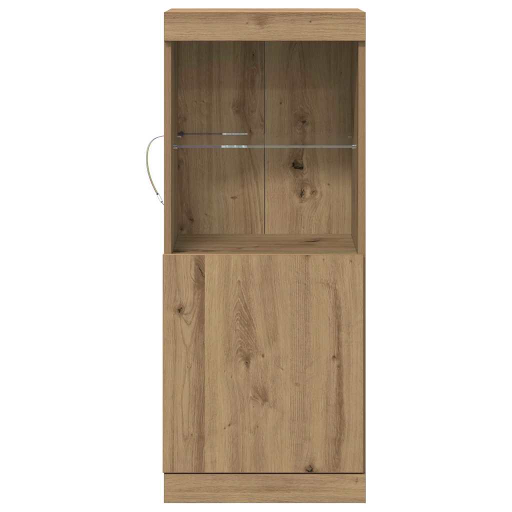 LED Sideboard Artisan Eiken 41 x 37 x 100 cm Bewerkt hout is nu te koop bij PeponiXL, paradijselijk wonen!