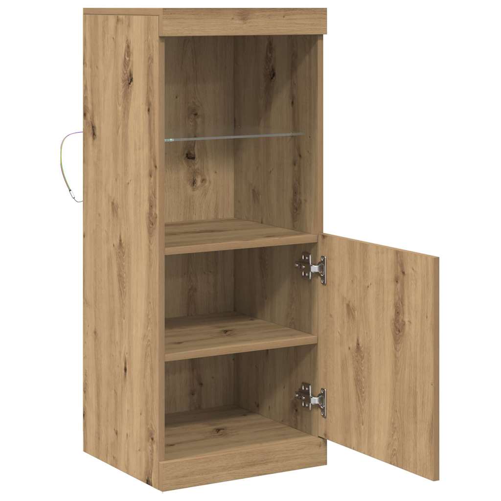 LED Sideboard Artisan Eiken 41 x 37 x 100 cm Bewerkt hout is nu te koop bij PeponiXL, paradijselijk wonen!
