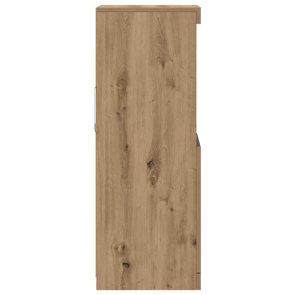 LED Sideboard Artisan Eiken 41 x 37 x 100 cm Bewerkt hout is nu te koop bij PeponiXL, paradijselijk wonen!