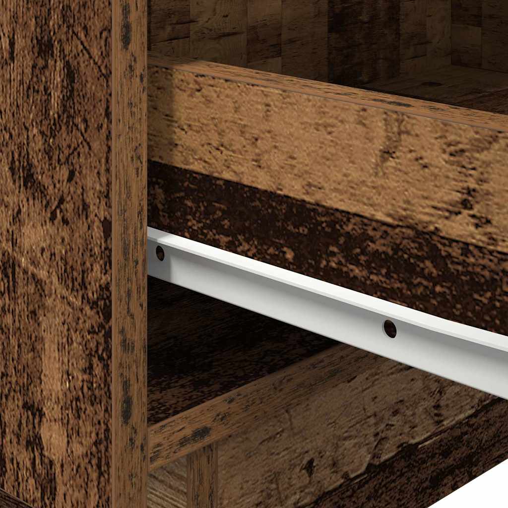 Nachtkastje met lade Oudhout 45 x 40 x 55 cm Bewerkt hout is nu te koop bij PeponiXL, paradijselijk wonen!