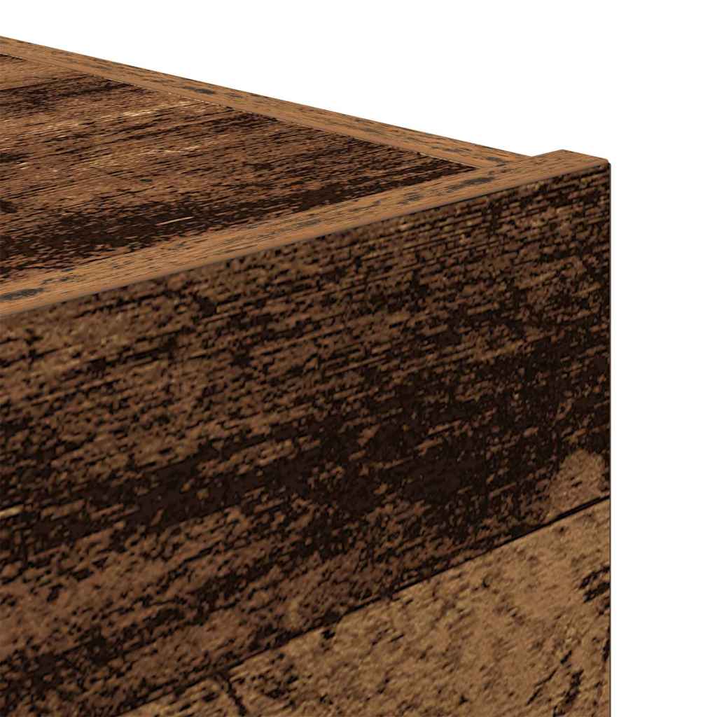 Nachtkastje met lade Oudhout 45 x 40 x 55 cm Bewerkt hout is nu te koop bij PeponiXL, paradijselijk wonen!