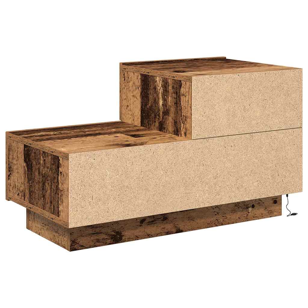 Nachtkastje met lade Oudhout 70 x 36 x 40,5 cm Bewerkt hout is nu te koop bij PeponiXL, paradijselijk wonen!
