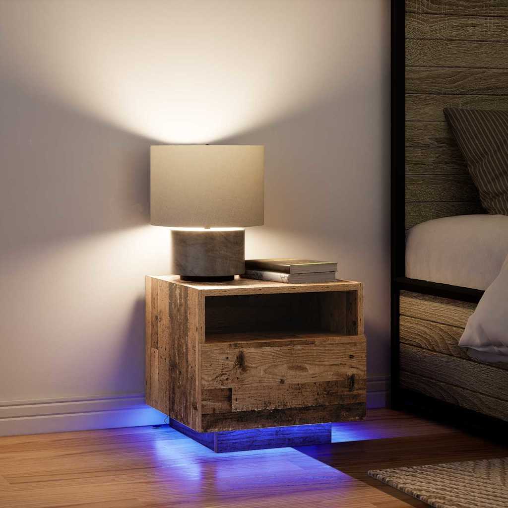 Nachtkastje met lade 2 pcs Oudhout 40 x 39 x 37 cm Bewerkt hout is nu te koop bij PeponiXL, paradijselijk wonen!