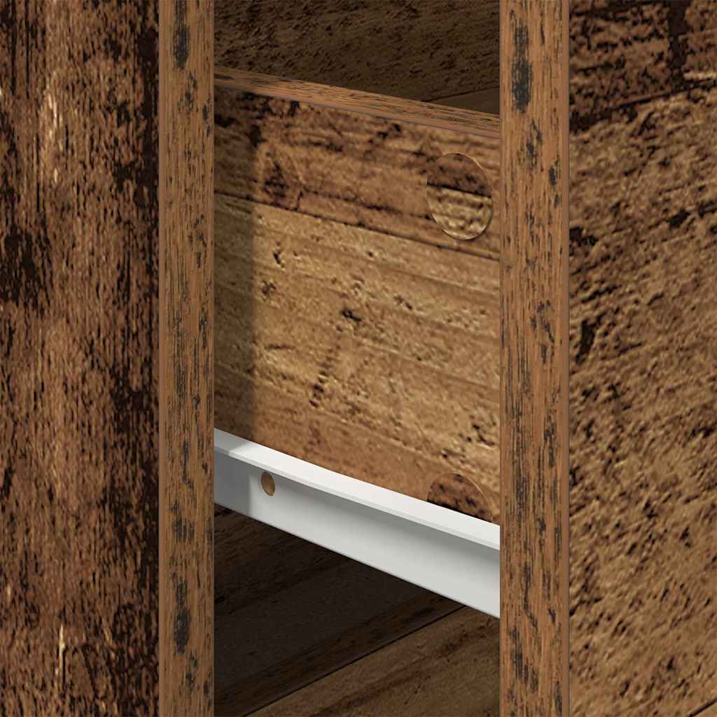 Nachtkastje met lade Oudhout 50 x 39 x 41 cm Bewerkt hout is nu te koop bij PeponiXL, paradijselijk wonen!