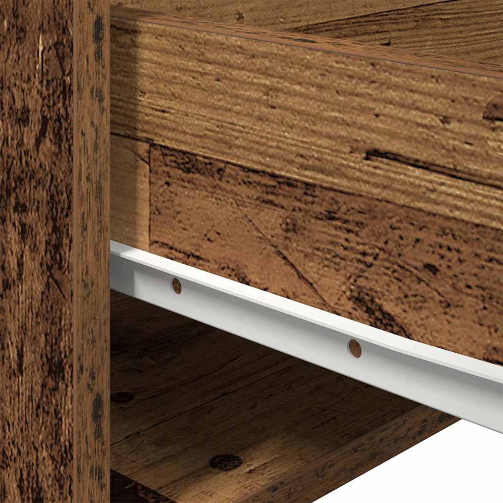 Wandkastje met lade Oudhout 50 x 36 x 30 cm Bewerkt hout is nu te koop bij PeponiXL, paradijselijk wonen!