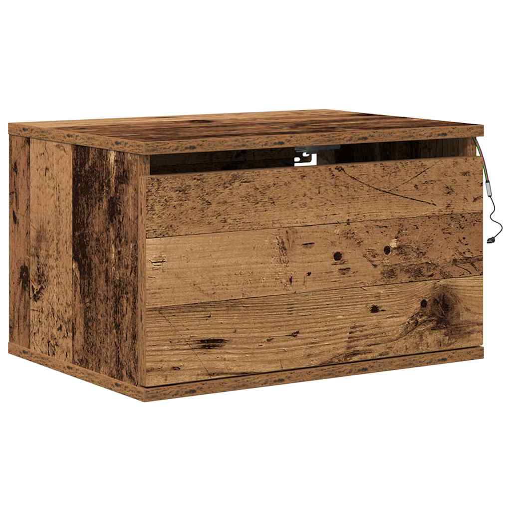 Wandkastje met lade 2 pcs Oudhout Bewerkt hout is nu te koop bij PeponiXL, paradijselijk wonen!