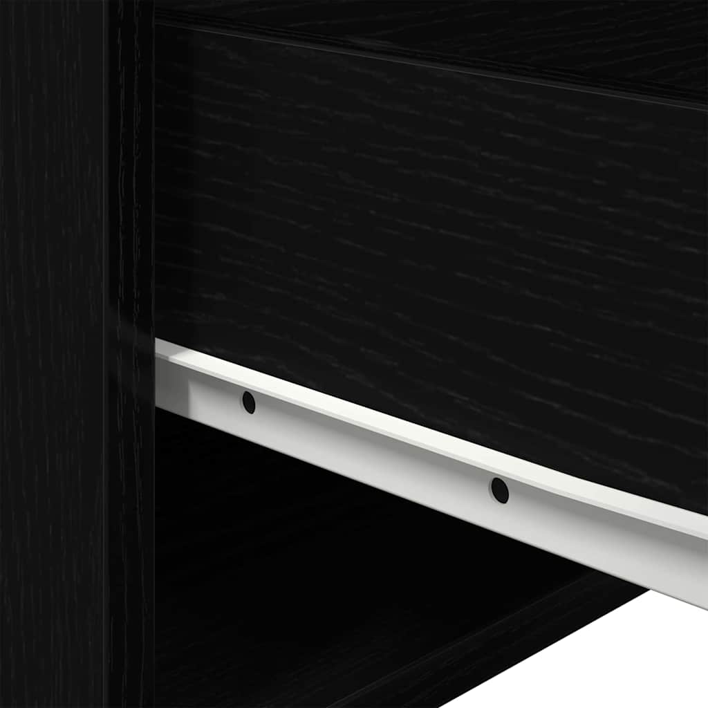 Wandkastje met lade Zwart Eiken 50 x 36 x 30 cm Bewerkt hout is nu te koop bij PeponiXL, paradijselijk wonen!