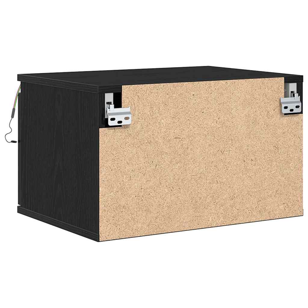 Wandkastje 2 pcs Zwart Eiken 50 x 36 x 30 cm Bewerkt hout is nu te koop bij PeponiXL, paradijselijk wonen!