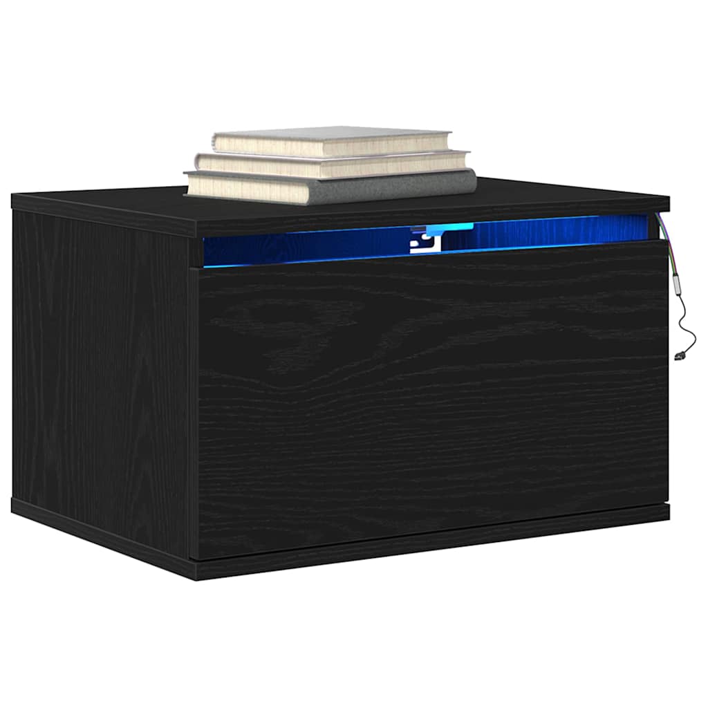 Wandkastje 2 pcs Zwart Eiken 50 x 36 x 30 cm Bewerkt hout is nu te koop bij PeponiXL, paradijselijk wonen!