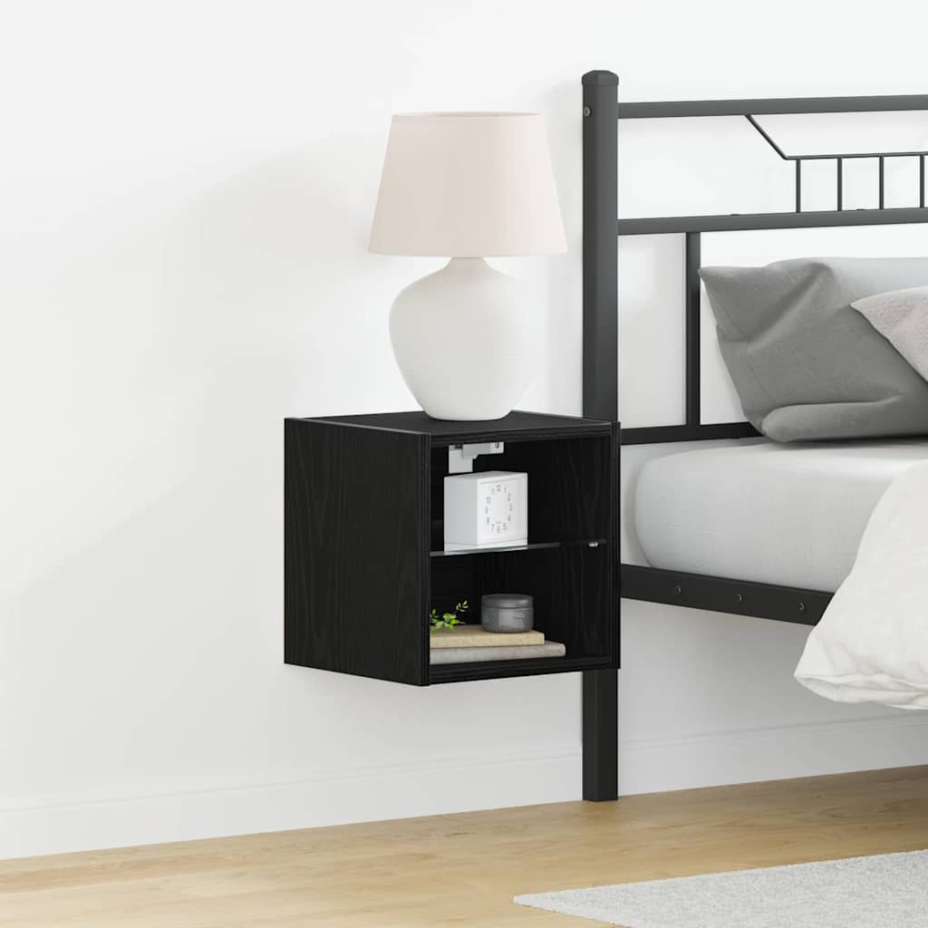 LED Wand Bedside Kast 2 pcs Zwart 30 x 28,5 x 30 cm is nu te koop bij PeponiXL, paradijselijk wonen!