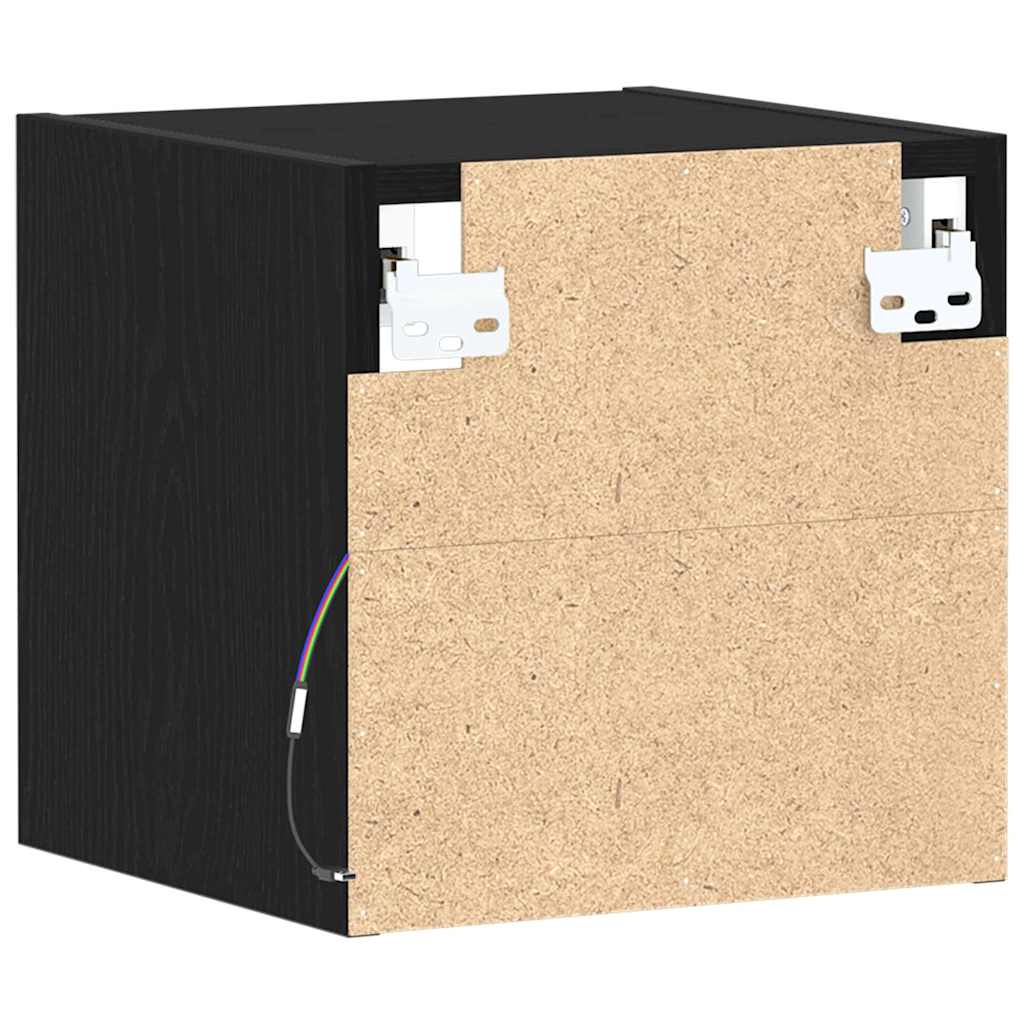 LED Wand Bedside Kast 2 pcs Zwart 30 x 28,5 x 30 cm is nu te koop bij PeponiXL, paradijselijk wonen!