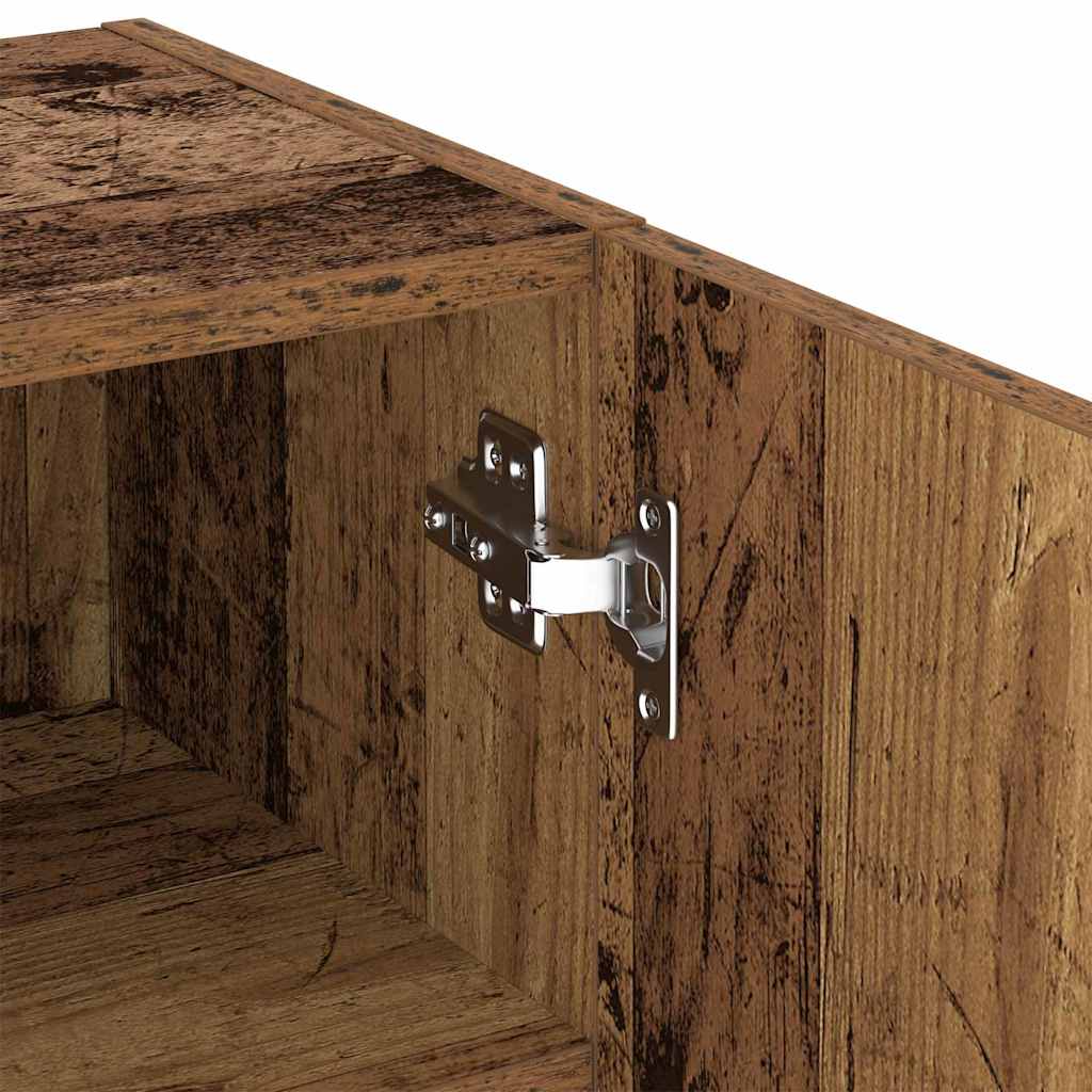 Tv-meubelset met LED Oudhout 40,5 x 30 x 102 cm Bewerkt hout is nu te koop bij PeponiXL, paradijselijk wonen!