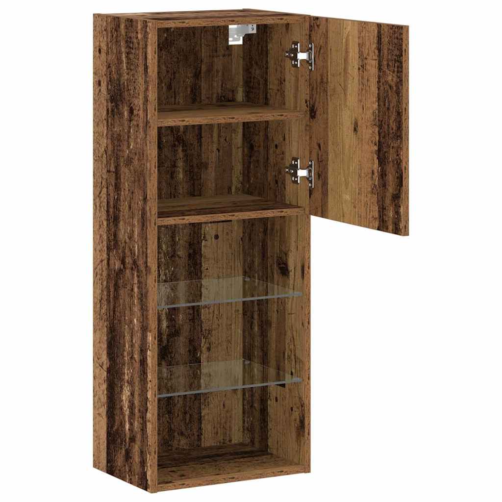 Tv-meubelset met LED Oudhout 40,5 x 30 x 102 cm Bewerkt hout is nu te koop bij PeponiXL, paradijselijk wonen!
