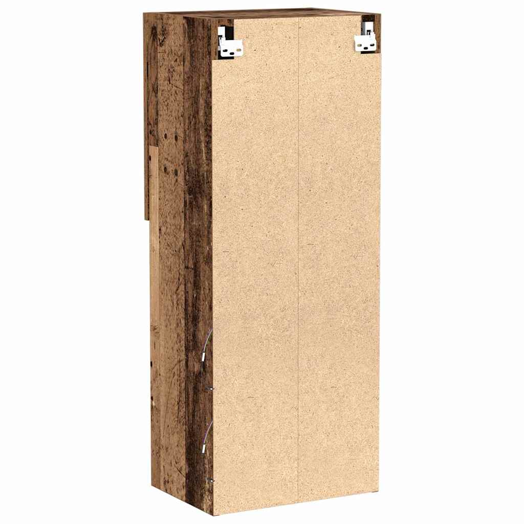 Tv-meubelset met LED Oudhout 40,5 x 30 x 102 cm Bewerkt hout is nu te koop bij PeponiXL, paradijselijk wonen!