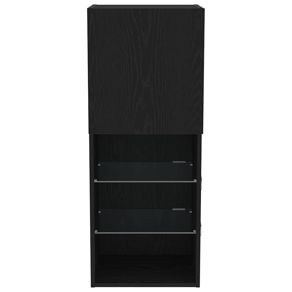 Tv-meubelset Zwart Eiken 40,5 x 30 x 102 cm Bewerkt hout is nu te koop bij PeponiXL, paradijselijk wonen!