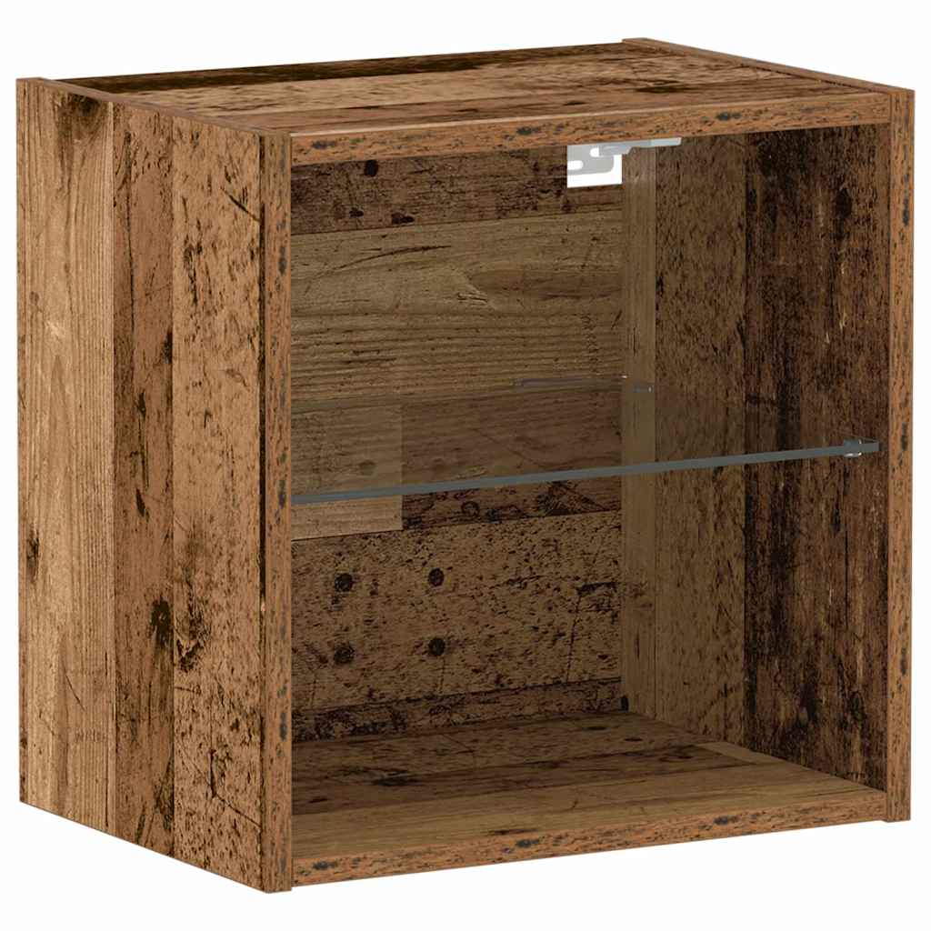 Wandplank met LED-verlichting met plank Bruin 40 x 28,5 x 40 cm is nu te koop bij PeponiXL, paradijselijk wonen!