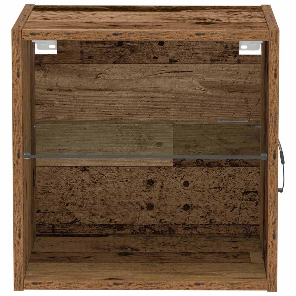 Wandplank met LED-verlichting met plank Bruin 40 x 28,5 x 40 cm is nu te koop bij PeponiXL, paradijselijk wonen!