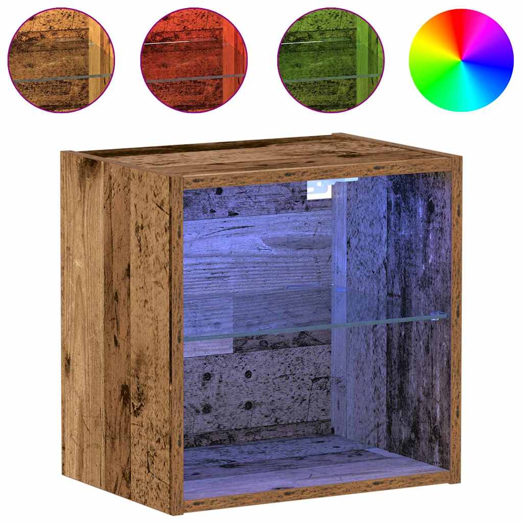 Wandplank met LED-verlichting met plank Bruin 40 x 28,5 x 40 cm is nu te koop bij PeponiXL, paradijselijk wonen!