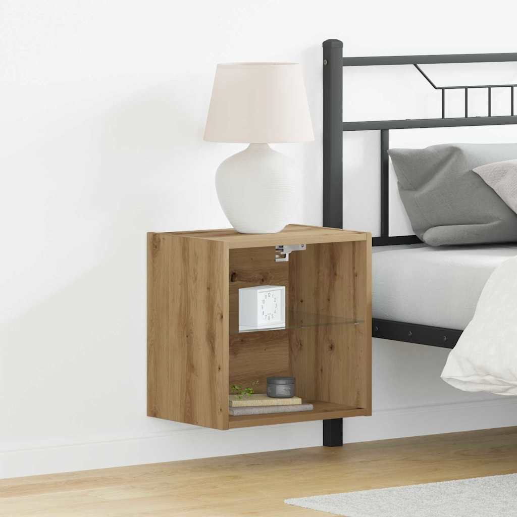 Wandplank met LED-verlichting met plank Bruin 40 x 28,5 x 40 cm is nu te koop bij PeponiXL, paradijselijk wonen!