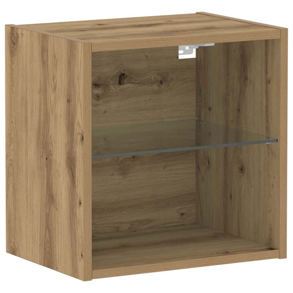 Wandplank met LED-verlichting met plank Bruin 40 x 28,5 x 40 cm is nu te koop bij PeponiXL, paradijselijk wonen!