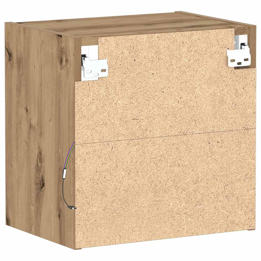 Wandplank met LED-verlichting 2 pcs Bruin 40 x 28,5 x 40 cm is nu te koop bij PeponiXL, paradijselijk wonen!