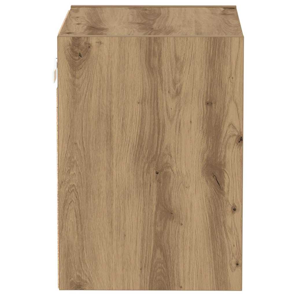 Wandplank met LED-verlichting 2 pcs Bruin 40 x 28,5 x 40 cm is nu te koop bij PeponiXL, paradijselijk wonen!
