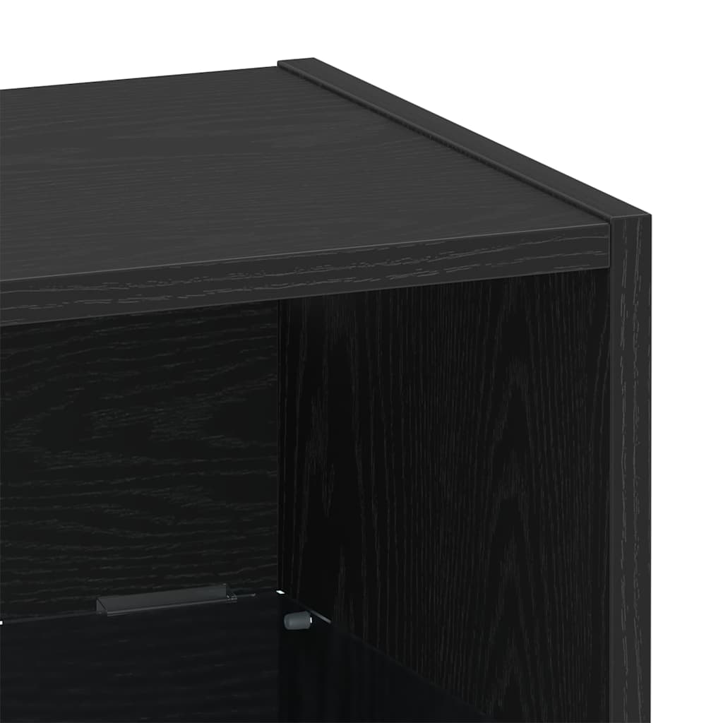 Wandplank met LED-verlichting 2 pcs Zwart 40 x 28,5 x 40 cm is nu te koop bij PeponiXL, paradijselijk wonen!