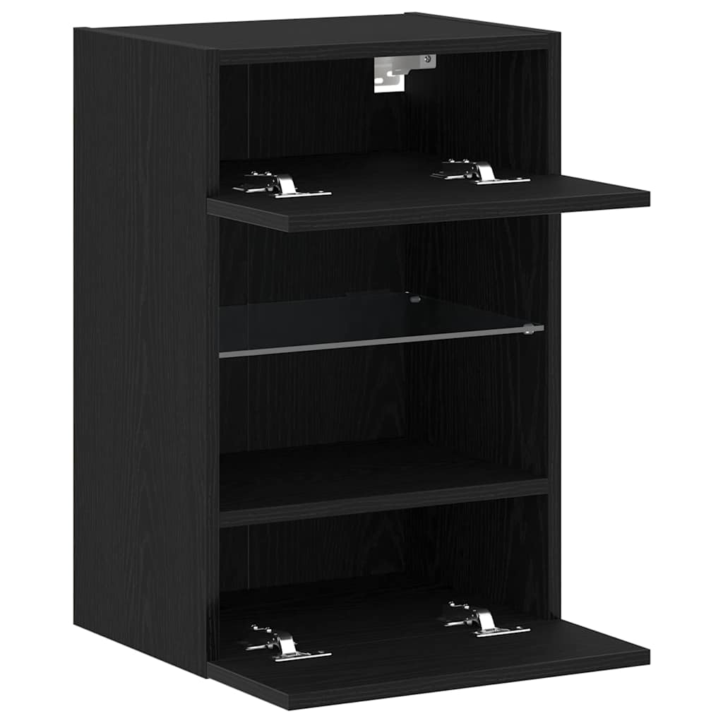 Tv-meubelset Zwart 40 x 30 x 60,5 cm Bewerkt hout is nu te koop bij PeponiXL, paradijselijk wonen!