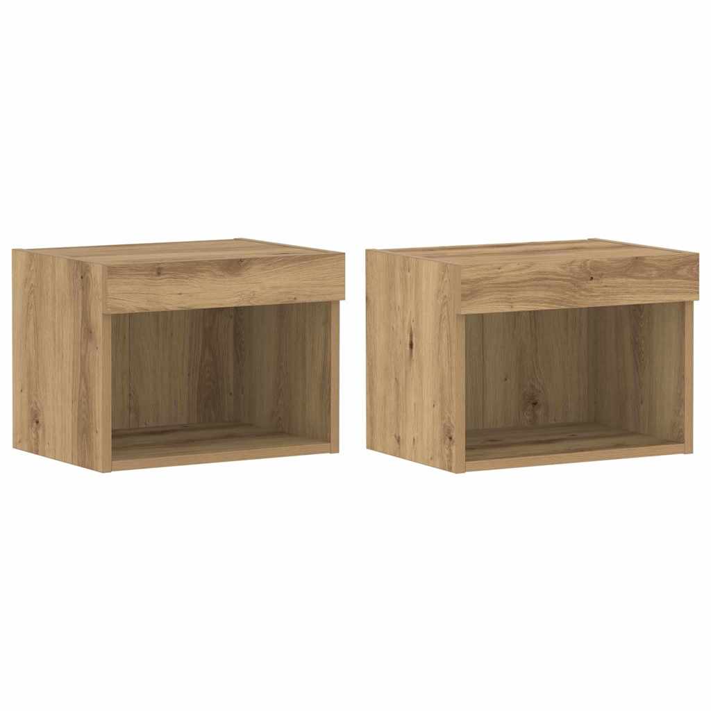 Tv-meubelset 2 pcs Artisan Eiken 40 x 30 x 30 cm Bewerkt hout is nu te koop bij PeponiXL, paradijselijk wonen!