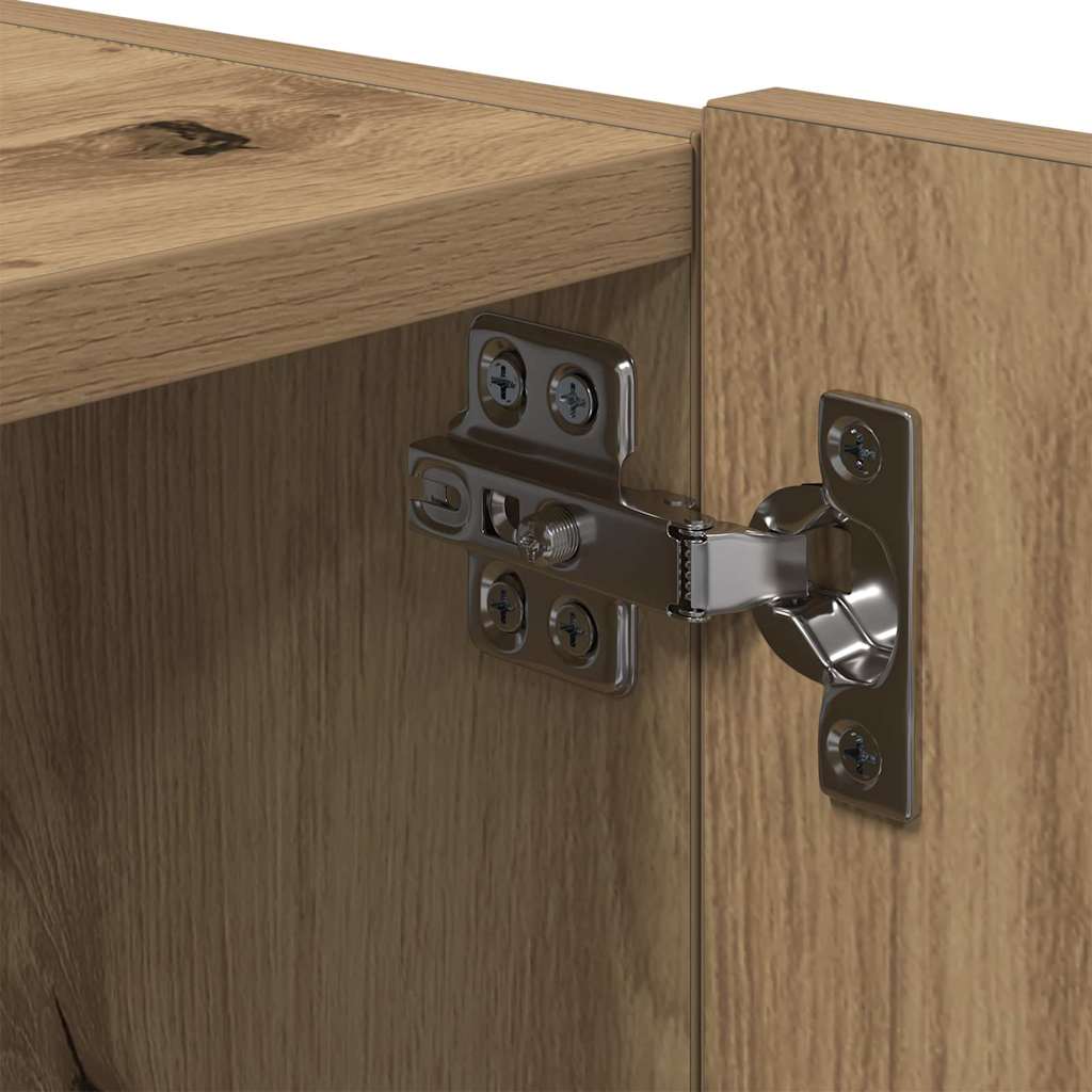 TV Wandkast 2 pcs Artisan Eiken 80 x 35 x 31 cm Bewerkt hout is nu te koop bij PeponiXL, paradijselijk wonen!