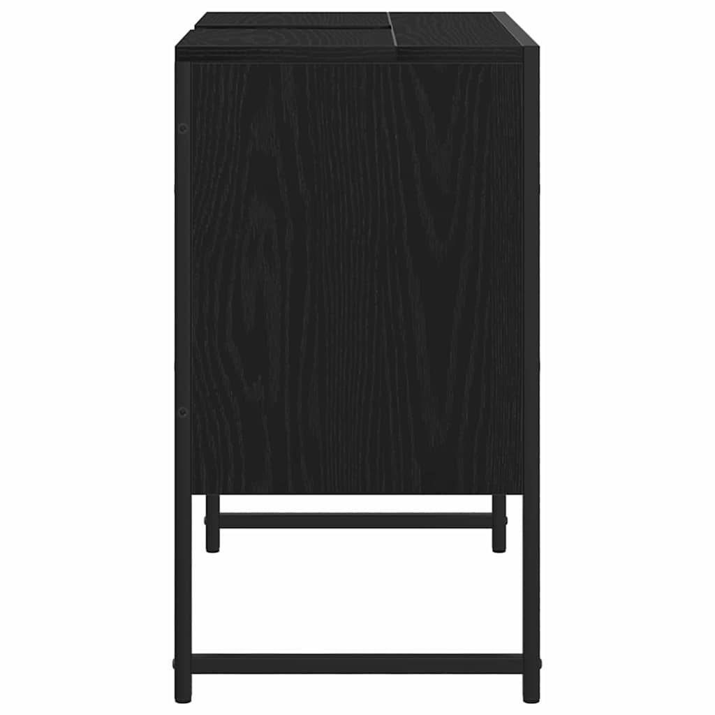 Badkamertenk te kast Zwart Eiken 60 x 30 x 60 cm Bewerkt hout is nu te koop bij PeponiXL, paradijselijk wonen!