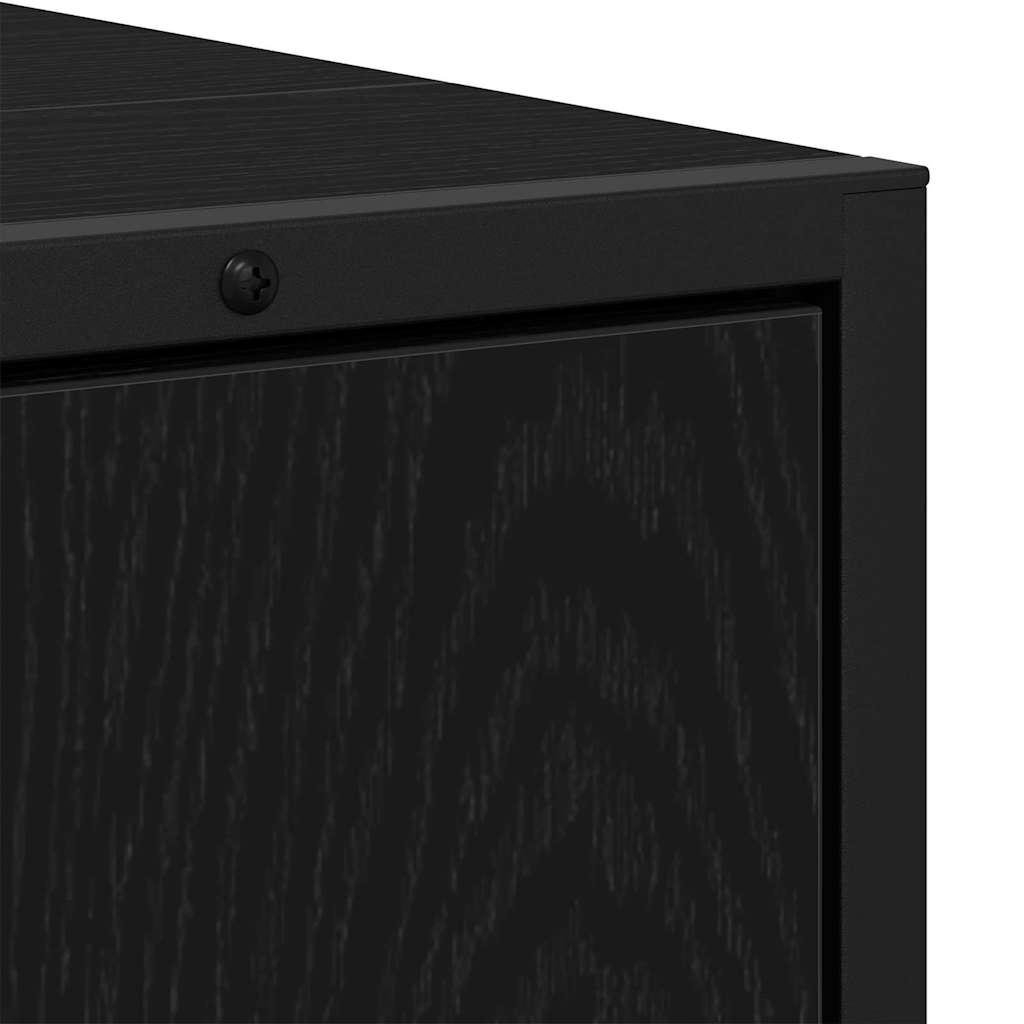 Badkamertenk te kast Zwart Eiken 80 x 30 x 60 cm Bewerkt hout is nu te koop bij PeponiXL, paradijselijk wonen!