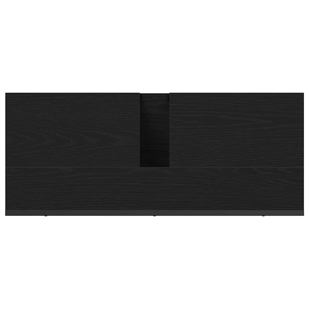 Badkamertenk te kast Zwart Eiken 80 x 30 x 60 cm Bewerkt hout is nu te koop bij PeponiXL, paradijselijk wonen!