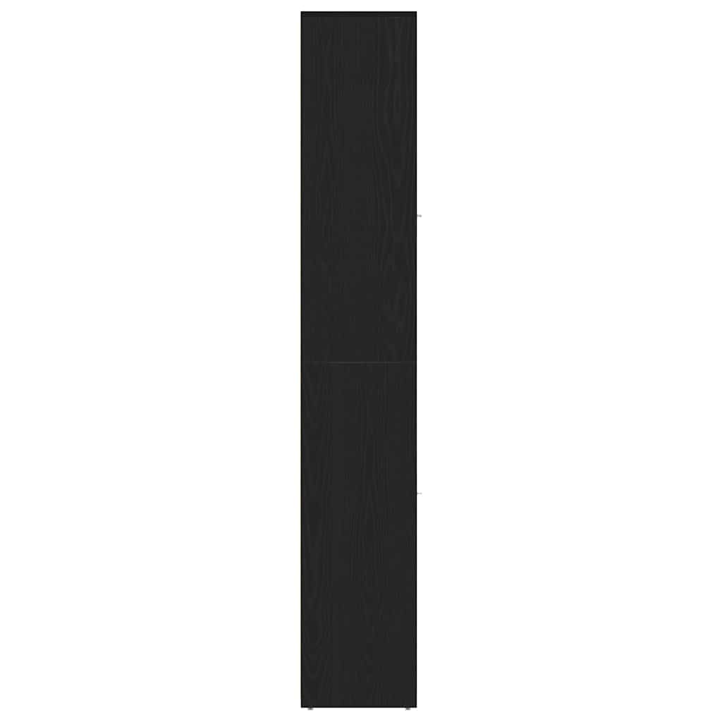 Badkamerkast Zwart Eiken 30x30x183,5 cm Bewerkt Hout is nu te koop bij PeponiXL, paradijselijk wonen!