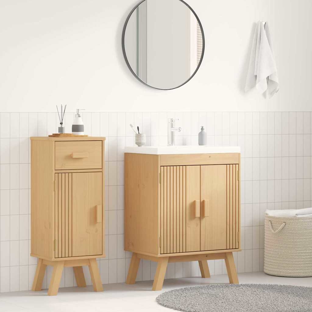 Basis Kast Olden Bruin 60 x 40 x 80 cm Massief grenenhout is nu te koop bij PeponiXL, paradijselijk wonen!