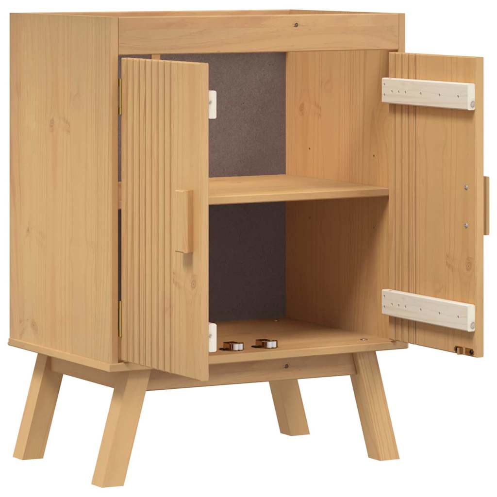 Basis Kast Olden Bruin 60 x 40 x 80 cm Massief grenenhout is nu te koop bij PeponiXL, paradijselijk wonen!
