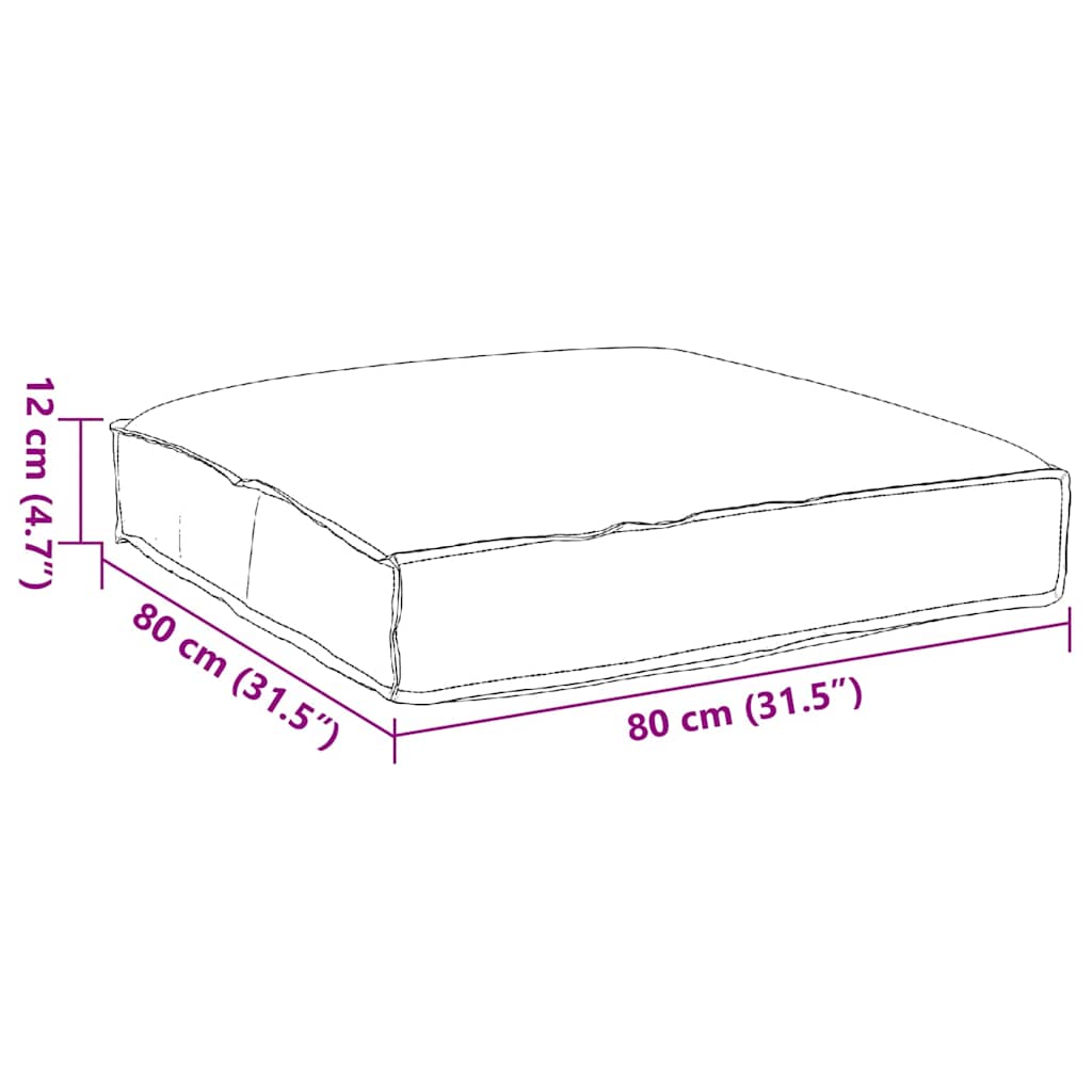 Kussen Antraciet 80 x 80 x 12 cm Oxford Stof is nu te koop bij PeponiXL, paradijselijk wonen!