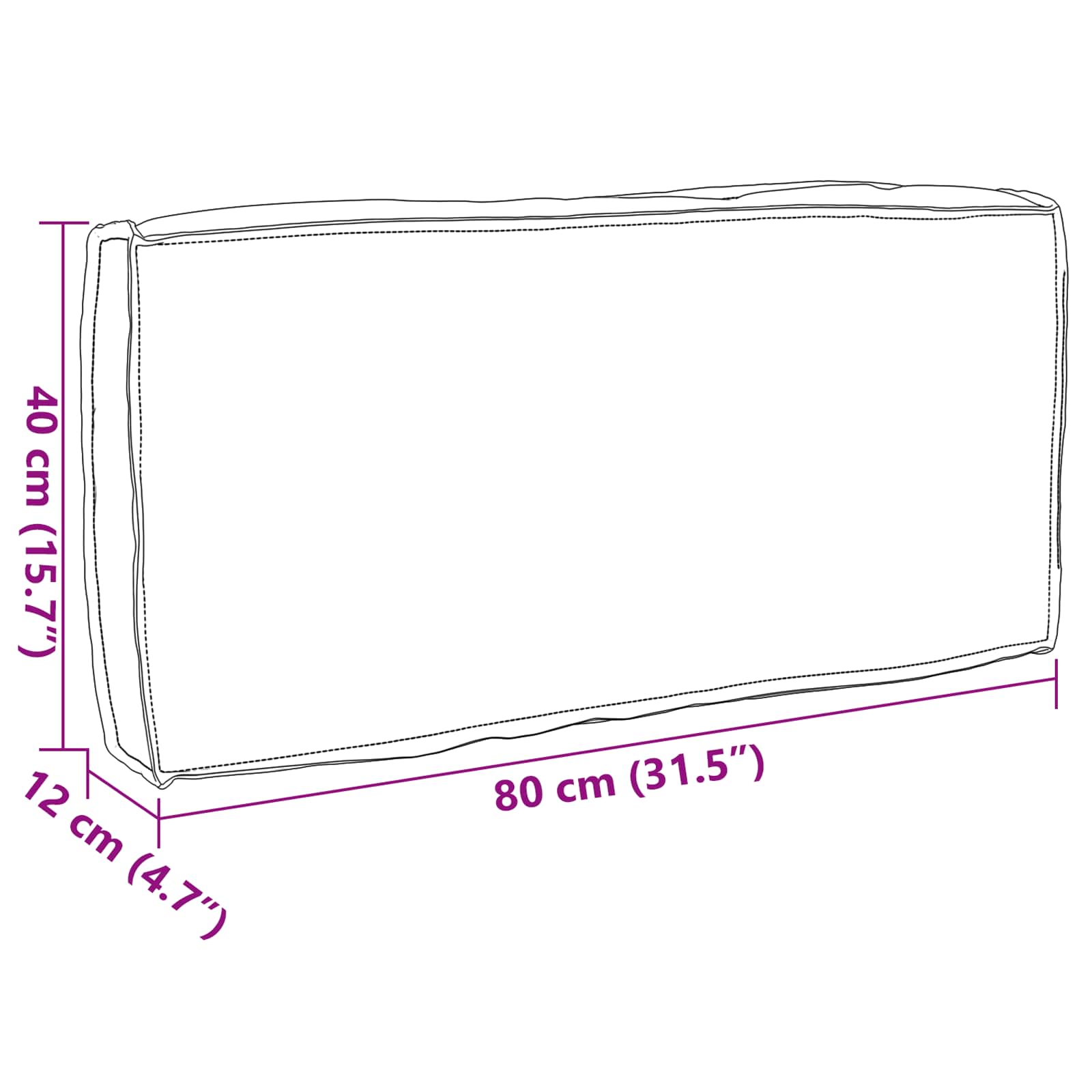 Kussen Antraciet 80 x 40 x 12 cm Oxford Stof is nu te koop bij PeponiXL, paradijselijk wonen!