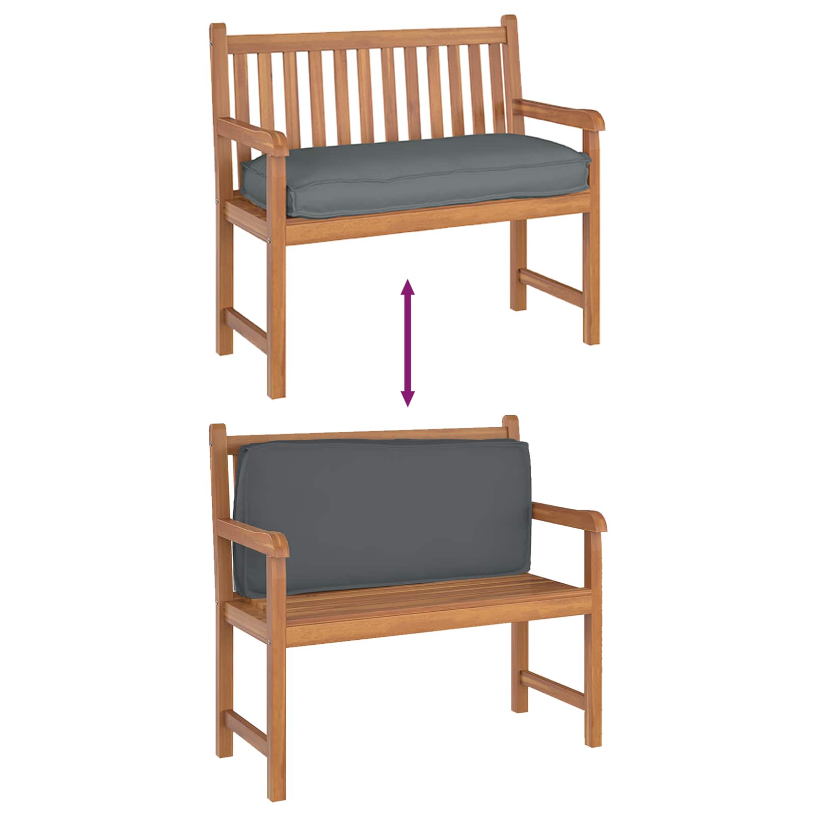 Kussen Antraciet 120 x 50 x 12 cm Oxford Stof is nu te koop bij PeponiXL, paradijselijk wonen!