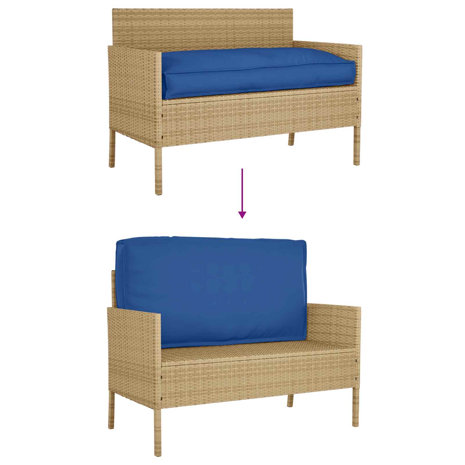 Kussen Koninklijk Blauw 120 x 60 x 12 cm Oxford Stof is nu te koop bij PeponiXL, paradijselijk wonen!