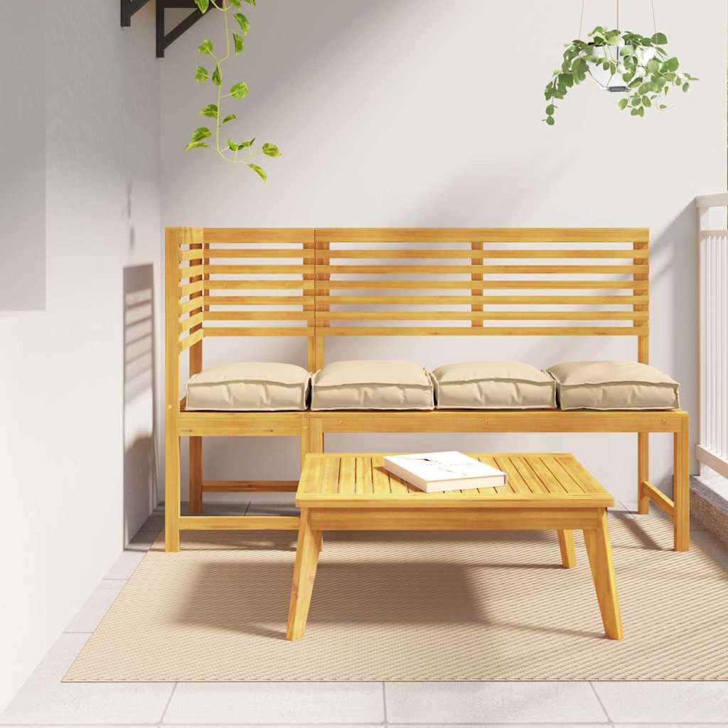 Kussen 4 pcs Beige 40 x 40 x 8 cm Oxford Stof is nu te koop bij PeponiXL, paradijselijk wonen!