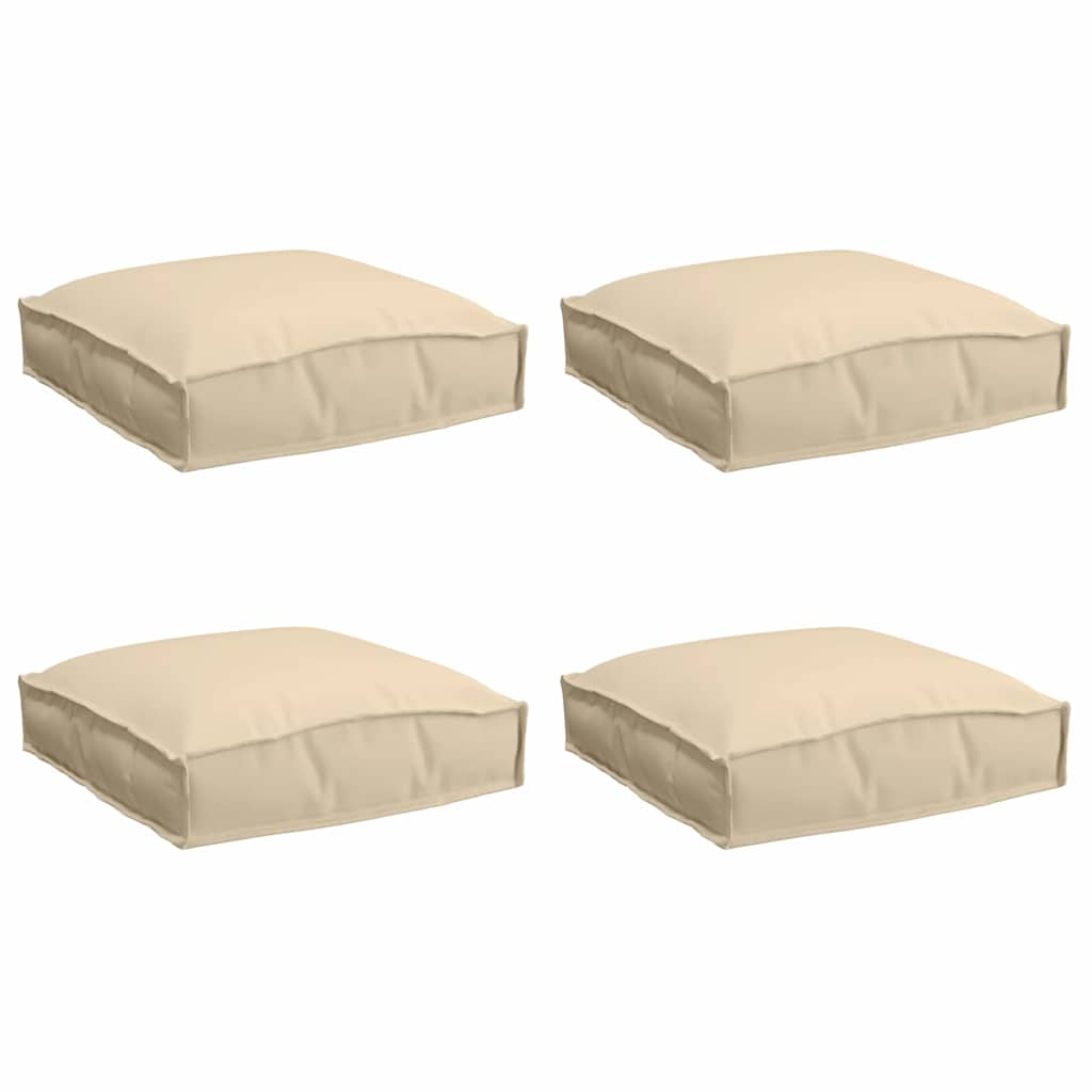 Kussen 4 pcs Beige 40 x 40 x 8 cm Oxford Stof is nu te koop bij PeponiXL, paradijselijk wonen!