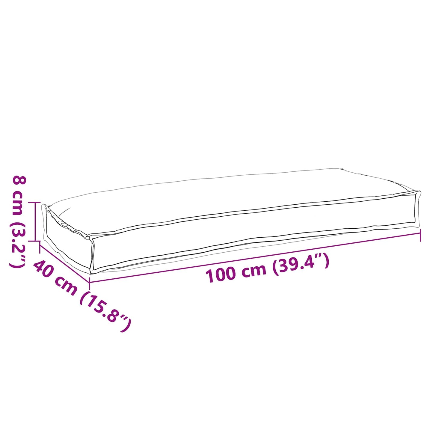 Kussen Grijs 100 x 40 x 8 cm Oxford Stof is nu te koop bij PeponiXL, paradijselijk wonen!