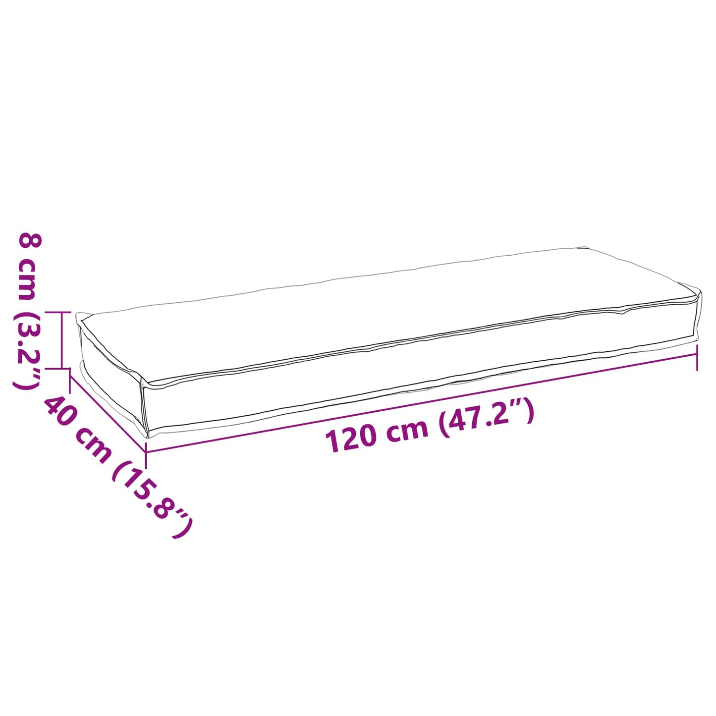 Kussen Wijnrood 120 x 40 x 8 cm Oxford Stof is nu te koop bij PeponiXL, paradijselijk wonen!