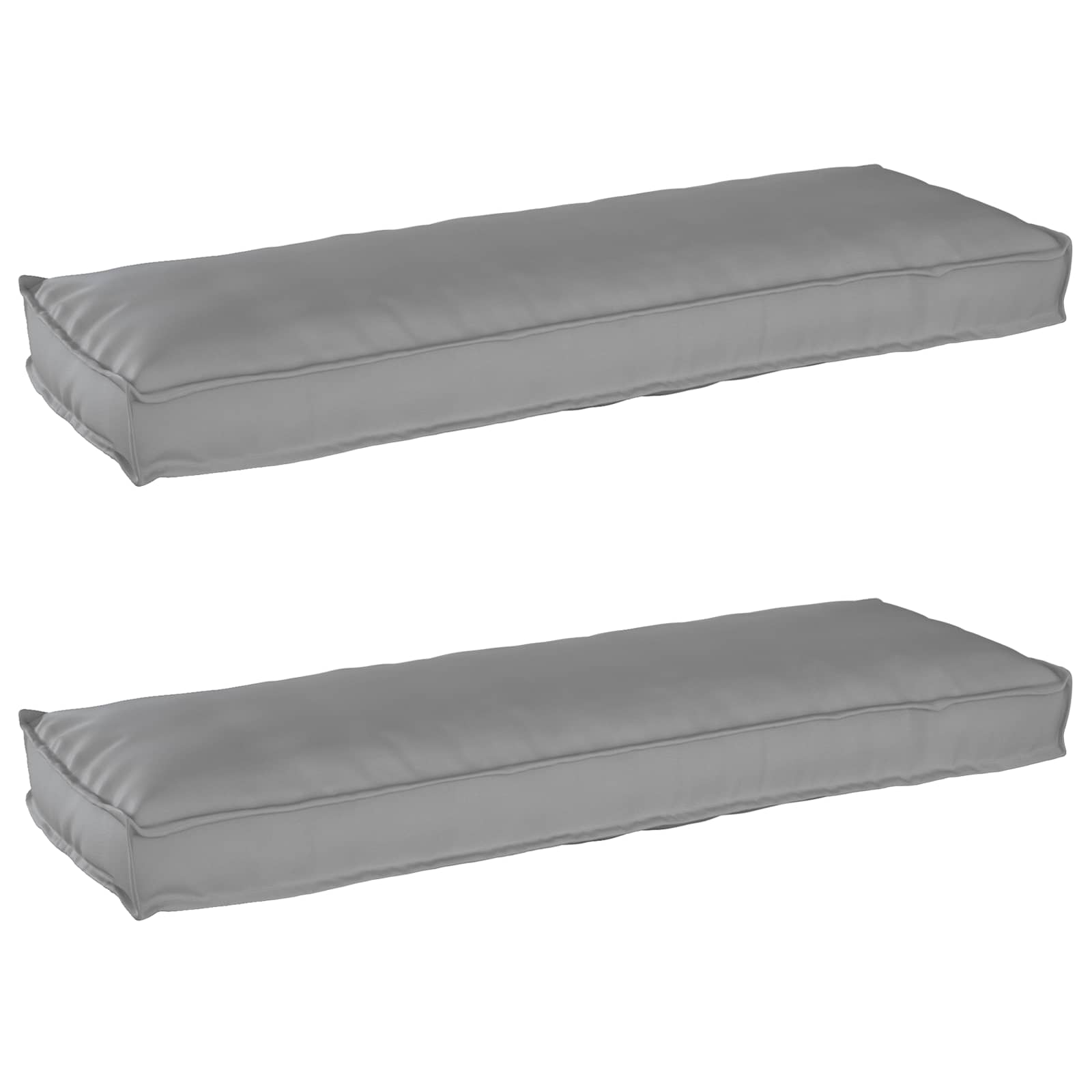 Pallet Kussen Set 2 pcs Grijs 120 x 40 x 8 cm Oxford Stof is nu te koop bij PeponiXL, paradijselijk wonen!