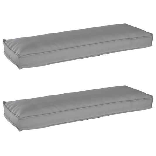 Pallet Kussen Set 2 pcs Grijs 120 x 40 x 8 cm Oxford Stof is nu te koop bij PeponiXL, paradijselijk wonen!