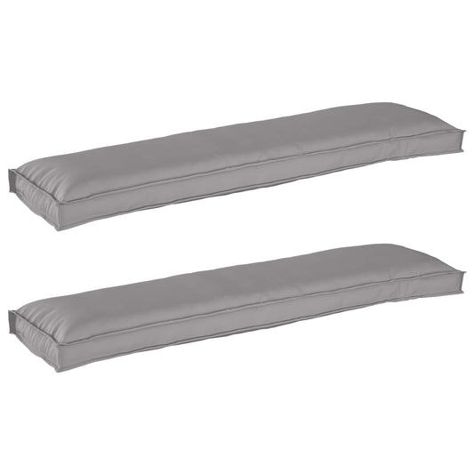 Pallet Kussen Set 2 pcs Grijs 150 x 40 x 8 cm Oxford Stof is nu te koop bij PeponiXL, paradijselijk wonen!