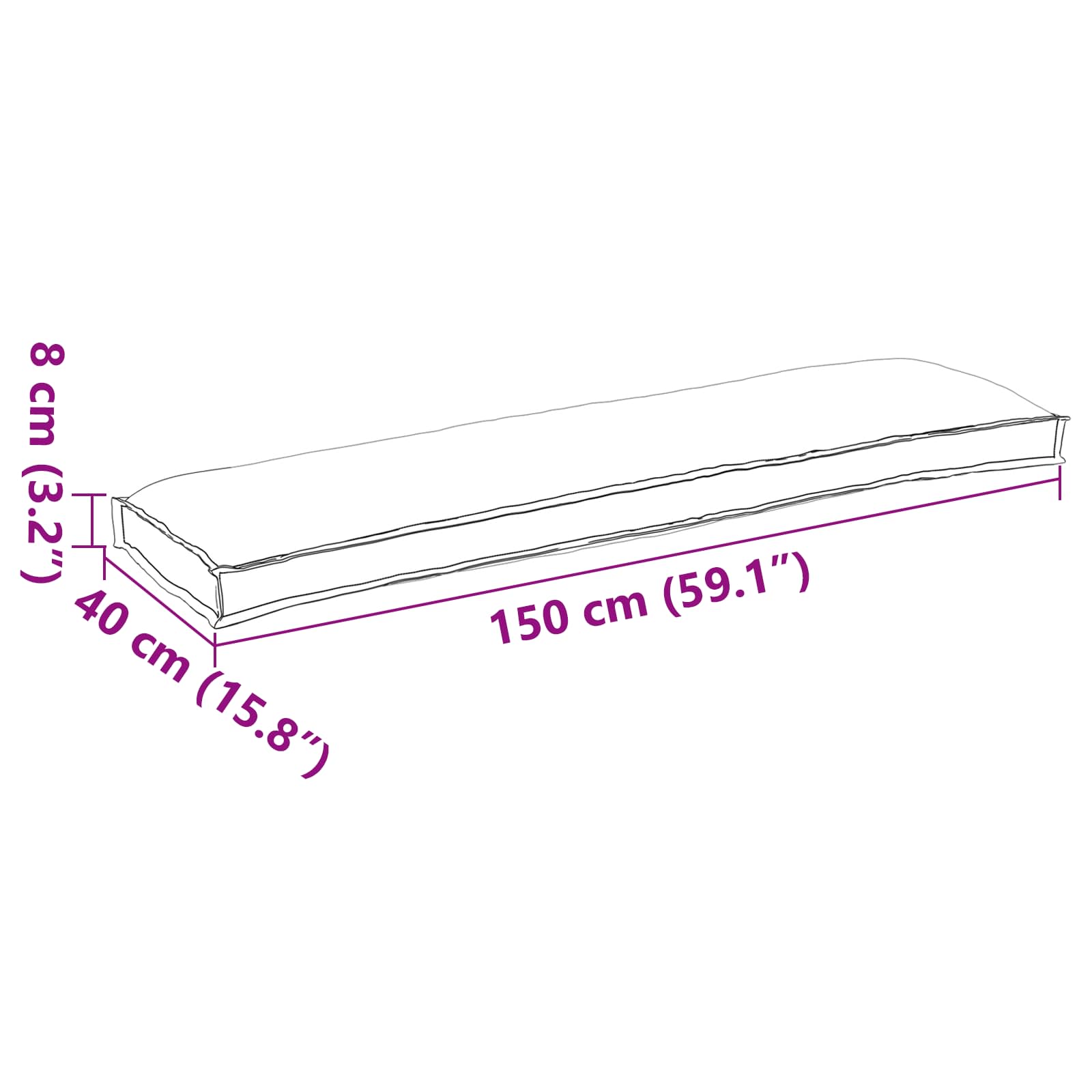 Pallet Kussen Set 2 pcs Crème 150 x 40 x 8 cm Oxford Stof is nu te koop bij PeponiXL, paradijselijk wonen!